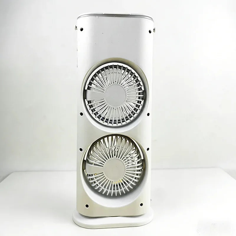 Spray portable water mist fan, summer mini evaporative air cooler, household water-cooling fan with LED lights