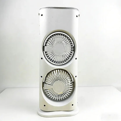 Spray portable water mist fan, summer mini evaporative air cooler, household water-cooling fan with LED lights