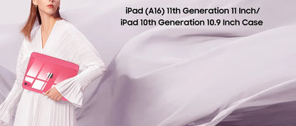 Case for iPad (A16) 11th Generation 11 Inch 2025, iPad 10th Generation Case 10.9 Inch 2022 with Pencil Holder,Protective Cover