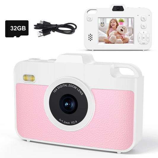 16X 48MP Kids Photography Camera Front Rear Dual Lens Boys Girls Digital Video Recorder Selfie Beginner Camera For Children by PDG ibma