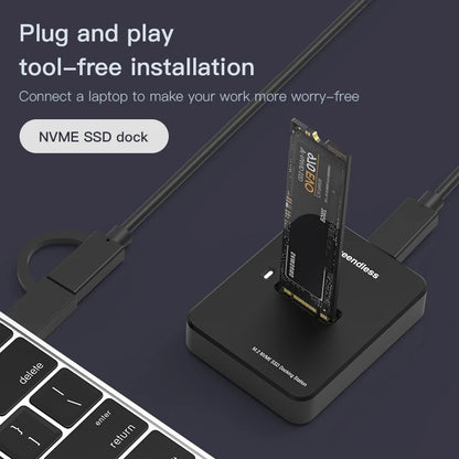 Blueendless External SSD Hard Disk M.2 SSD Enclosure 10Gbps Online Reading Writing Speed SSD Case For SATA NVME Docking Station
