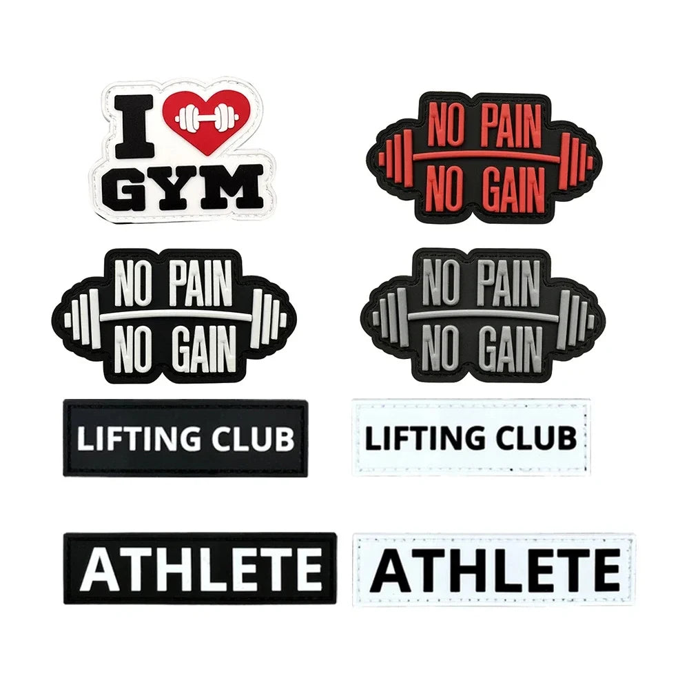 Sports Fitness Gym Patches No Pain No Gain ATHLETE team club Tactical Embroidered Patch brand Armband