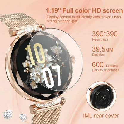 LIGE Fashion Ladies Smart Watch NX7 Pro AMOLED Screen Health Monitoring BT Call Female Women Sport Fitness Tracker Smartwatch