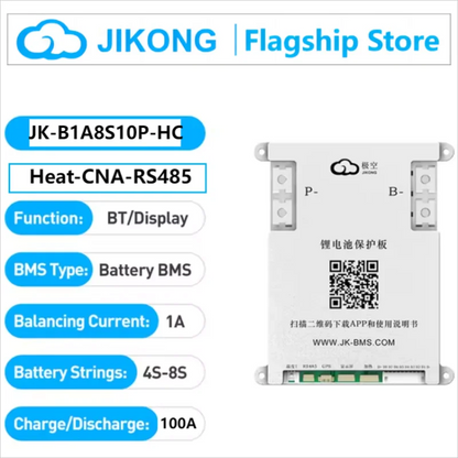 Jikong JK BMS 3s 4s 5s 6s 7s 8s 100A 200A 300A Smart Lifepo4 Li-ion Active Balance Lithium 12V 24v With RS485 CAN Bluetooth Heat