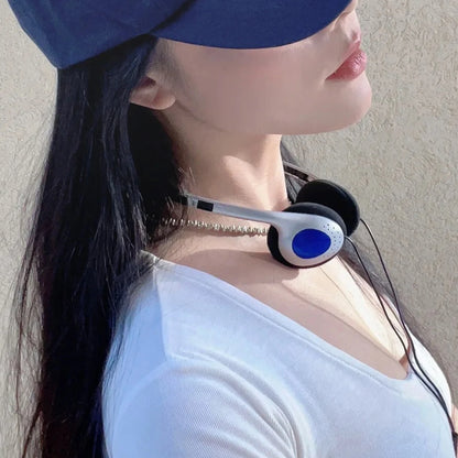 Personality Retro Classic Music Headphones Fashion Game Headset Portable Sport Wired Earphone Photography Photo Props
