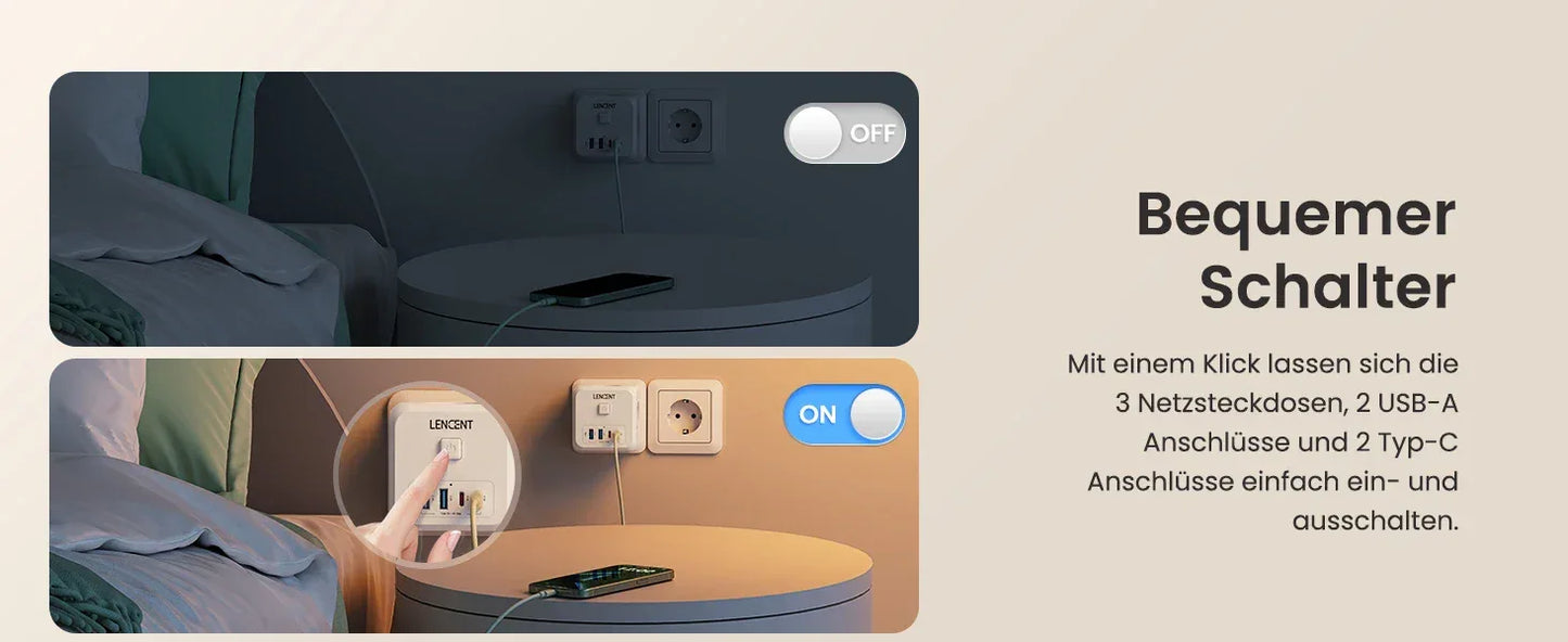 LENCENT USB Sockets dice Without Cable socket EU Socket Adapter Multiple socket EU Outlet Extender