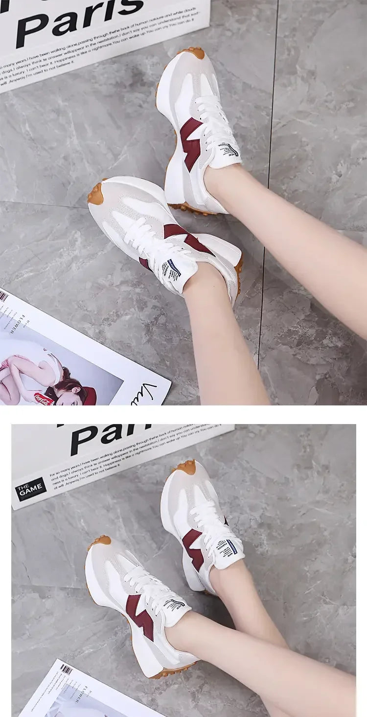 2026 New Women Casual Shoes Fashion Breathable Walking Flat Shoes Sneakers Women 2025 Gym Vulcanized Shoes White Female Footwear