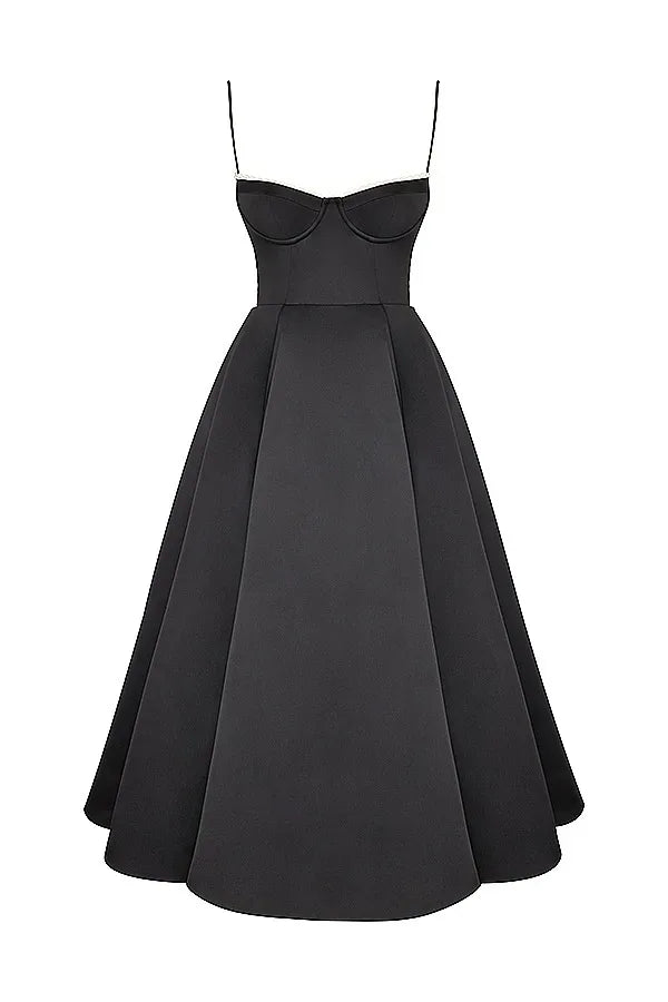2026 Spring/summer High End Satin Strapless Heavy Industry French Waist Strap Sexy Hot Girl Medium Long Dress Women Elegant