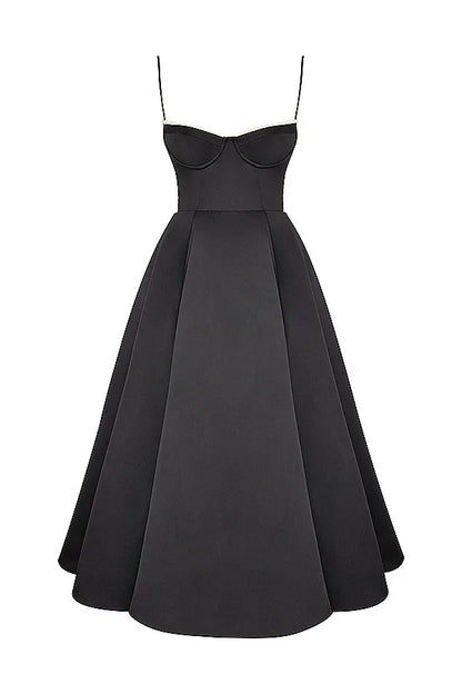 2026 Spring/summer High End Satin Strapless Heavy Industry French Waist Strap Sexy Hot Girl Medium Long Dress Women Elegant