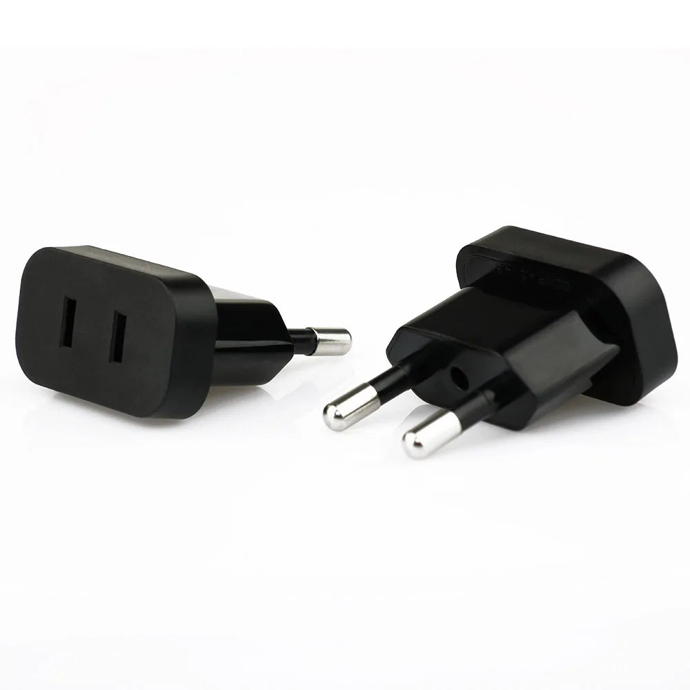 4.8mm US To EU Adapter Travel Converter Adapter American us to eu Plug Euro Plug electrical Adapter AC Electrical Socket Outlet