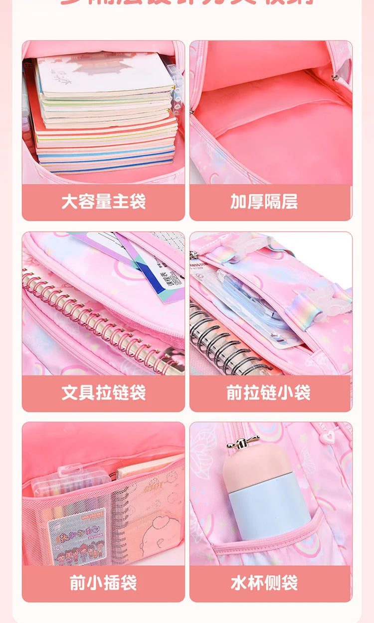 waterproof Children School Bag for Girls Primary princess school backpack Orthopedic Backpacks schoolbag kids Mochila Infantil