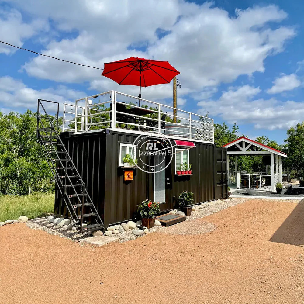 NEW Folding Container Home Luxury Portable Office 20Ft Prefab Container House Restaurant  for Temporary Site Offices