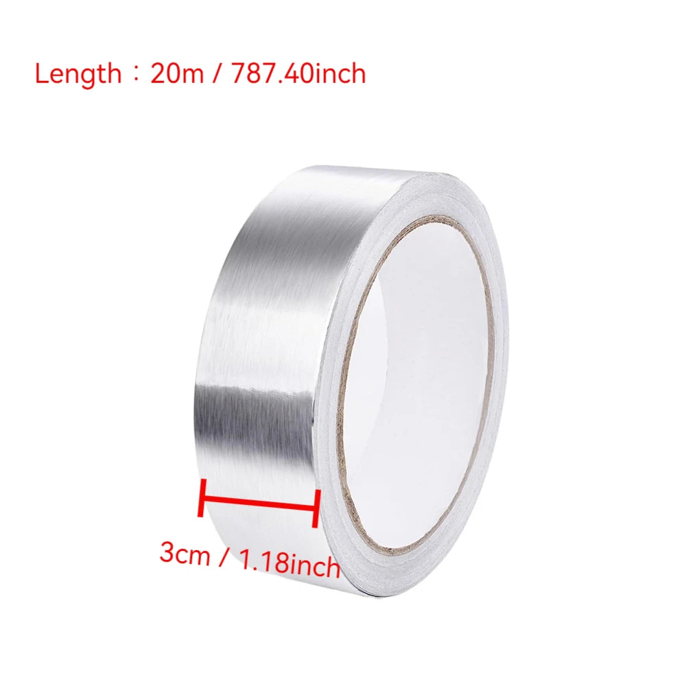 5-20m Kitchen Aluminum Foil Tape Waterproof Heat Resistant Heavy Duty 3/5cm Width Self Adhesive Seal Tape for Stove Gap Repair