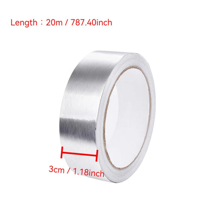 5-20m Kitchen Aluminum Foil Tape Waterproof Heat Resistant Heavy Duty 3/5cm Width Self Adhesive Seal Tape for Stove Gap Repair