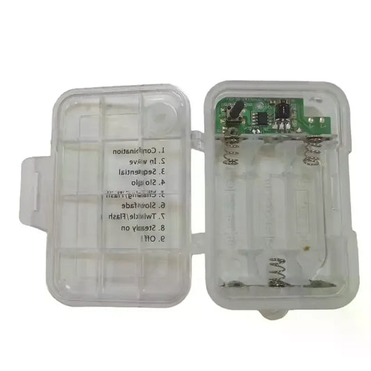 1 Set 3 Sections AA Battery Holder 3V No.5 Waterproof And Dustproof Battery Cartridge With Timing Function