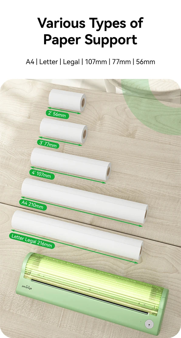 PeriPage P80 Portable Printers Wireless for Travel, Bluetooth Mobile Printer Portable Compatible with Phone & Laptop