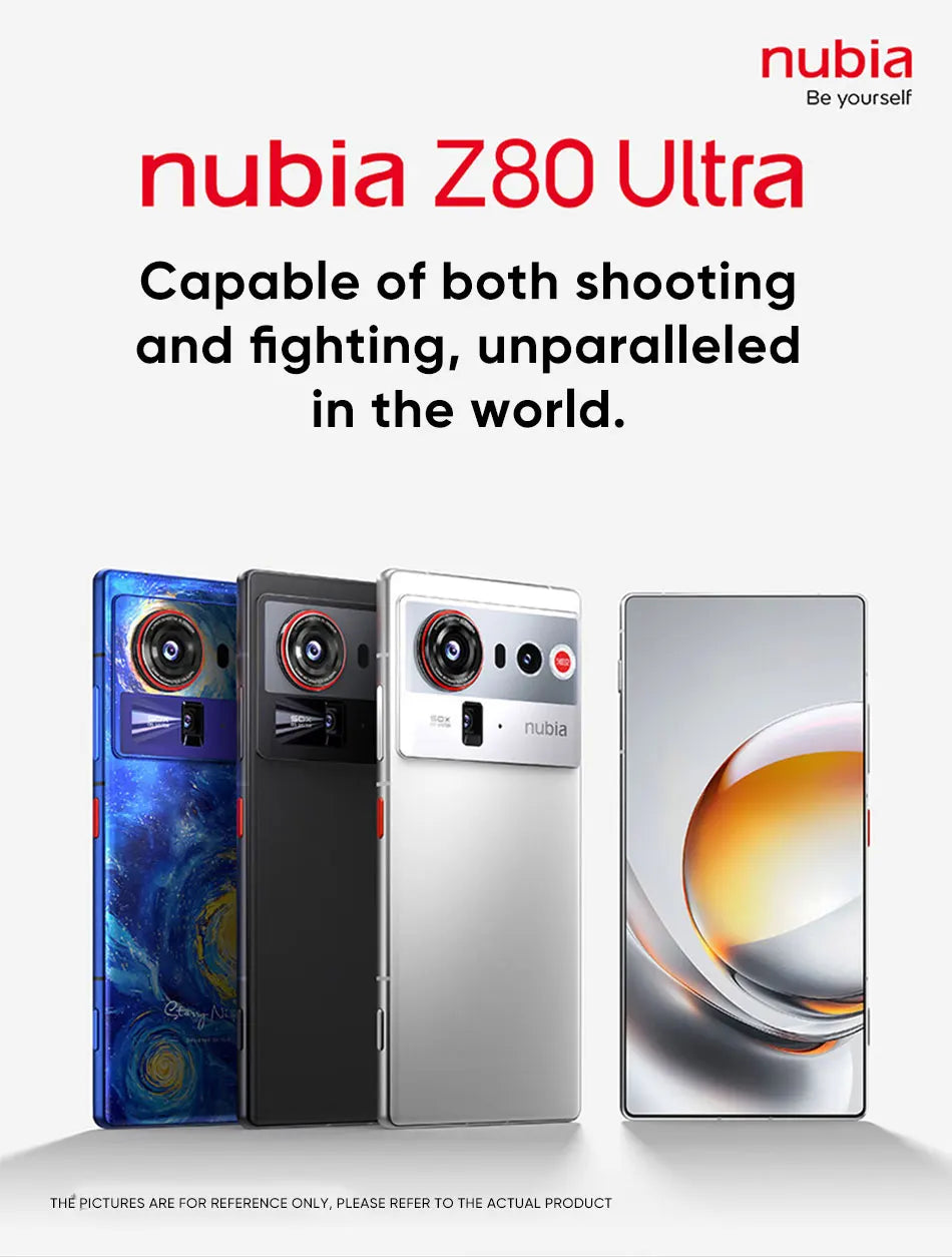 nubia Z80 Ultra 5g Smartphone Global Version Snapdragon 8 Elite Gen 5 6.85'' 144Hz OLED Display 7200mAh 80W Fast Charging 64Mp
