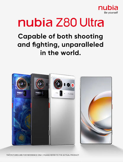 nubia Z80 Ultra 5g Smartphone Global Version Snapdragon 8 Elite Gen 5 6.85'' 144Hz OLED Display 7200mAh 80W Fast Charging 64Mp