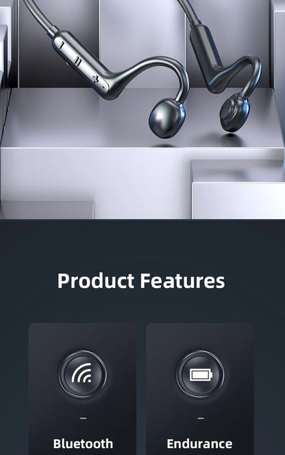 Ks15 Bluetooth Earphone Neck Mounted Wireless Headset With High Power Sound Conduction And Long Battery Life