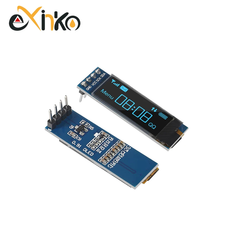 1-10pcs 0.91 inch OLED display module white/blue OLED 128X32 LCD LED Display SSD1306 12832 0.91 IIC i2C Communicate for ardunio