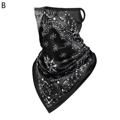 Motorcycle Cycling Face Mask for Men Neck Gaiter Scarf Skull Cap Sun Protection Cover Running Balaclava Bandana with Ear Loops