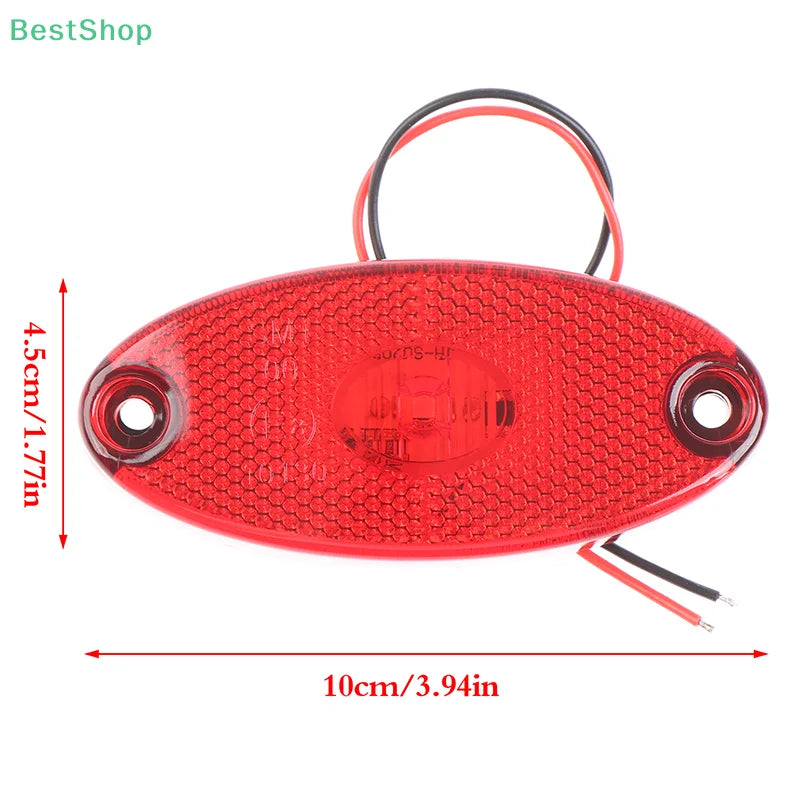 1PC 12V 24V Led Side Marker Lights for Trailer Trucks Caravan Side Clearance Marker Light Lamp Led Lorry Amber Red White