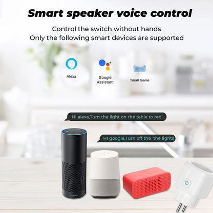EU 16A/20A Smart Plug WiFi Socket With Power Monitor Timing Function Tuya Smart Life APP Control Works With Alexa Google Home