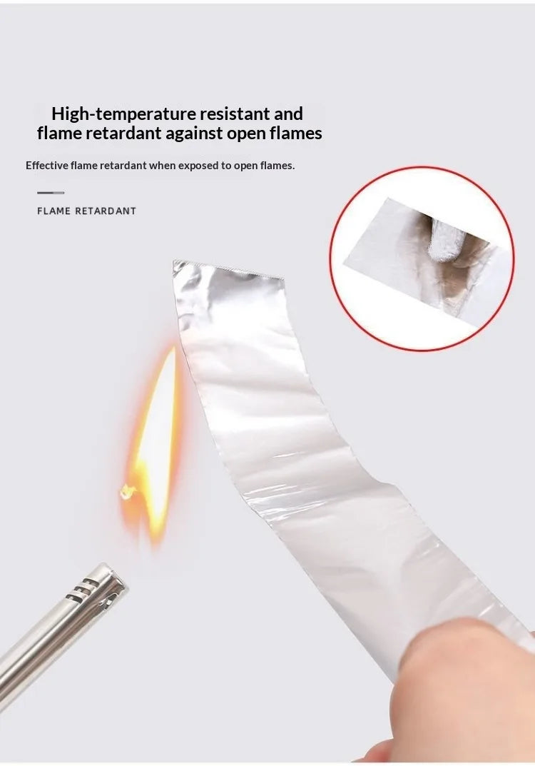 5-20m Kitchen Aluminum Foil Tape Waterproof Heat Resistant Heavy Duty 3/5cm Width Self Adhesive Seal Tape for Stove Gap Repair