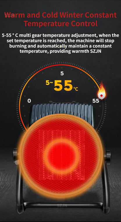Industrial Portable Electric Heater Blower Natural Hot wind Adjustable Ceramic Heating Stove Radiator Thermal Air Warmer