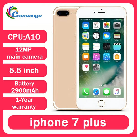 Original Apple iPhone 7 plus Smartphone 3GB RAM 32/128GB/256GB ROM A10 chip iOS LTE Fingerprint Recognition Used Mobile Device