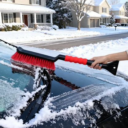 Ice Scrapers for Car Windshield 2 in 1 Snow Scraper and Brush Ergonomic Foam Grip Snow Cleaner for Car Window Ice Scraper 43cm