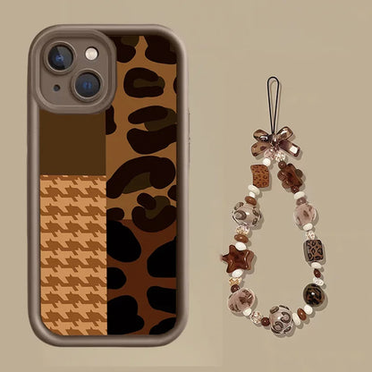 Leopard With Chain Phone Case For Xiaomi MI 17 Pro Max 15T 15 Ultra 14T 13 POCO F7 X7 M7 X5 F5 X6 PRO M6 X4 GT NFC C40 5G  Cover
