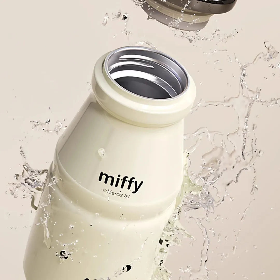 Kawaii Miffy Water Cup Cute Cartoon Cup Girls' New Design Milk Bottle Compact and Portable Water Bottle Mini Thermal Cup
