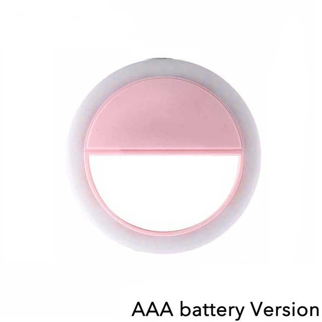 Led Selfie Ring Light Mobile Phone Lens Lamp Adjustable Live Brightness Portable Selfie Fill Ring Light For iPhone Xiaomi Huawei