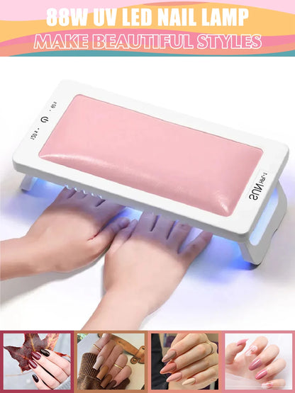LINMANDA UV Led Nail Lamp With Leather Hand Pad Foldable Drying Lamp Home Use Nail Lamp For Drying Polish Varnish With USB Cable