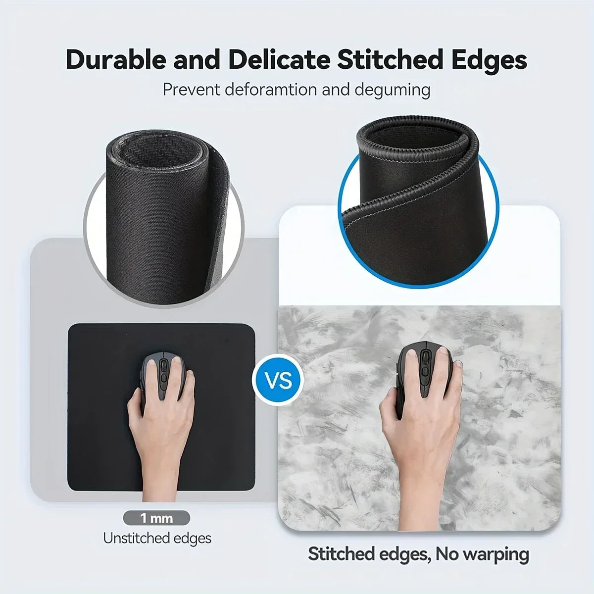 Sleek Grey - Toned Desk Mat: Non - Slip PC Accessory for Gaming & Office, Large - sized with a Minimalist Design