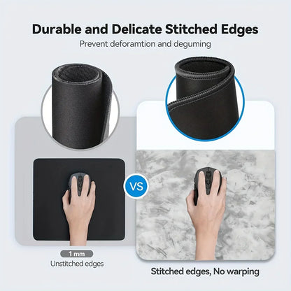 Sleek Grey - Toned Desk Mat: Non - Slip PC Accessory for Gaming & Office, Large - sized with a Minimalist Design