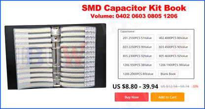 100PCS=5 colors x 20pcs 5050 5703 1210 1206 0805 0603 LED Diode Assortment SMD LED Diode Kit Green/ RED / White / Blue / Yellow
