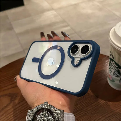 for Magsafe Transparent Case For iPhone 17 16 15 14 13 12 11 Pro Max 16 Plus Air Magnetic Wireless Charge Bumper Cover Cases