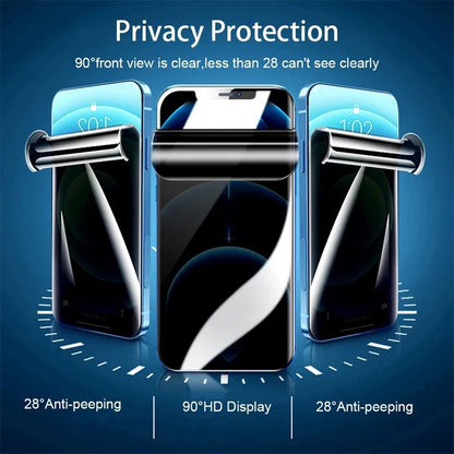 3Pcs Anti-Spy Hydrogel Film iPhone 17 16 15 14 13 12 11 Pro Max Privacy Screen Protectors Protective Film 14 Plus Not Glass 16E by PDG ibma