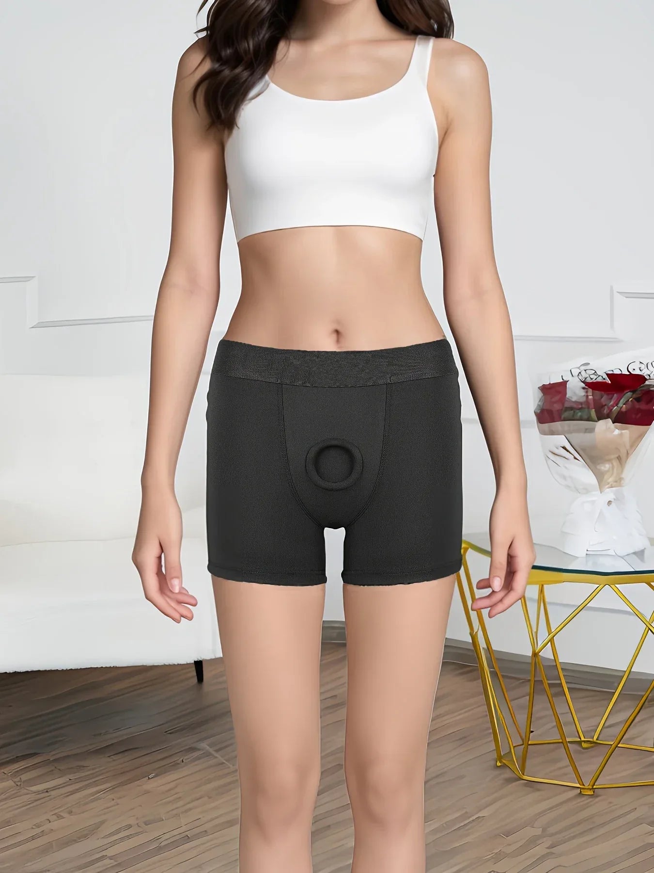 Unisex Women Men Lesbian Transgender Ladyboy Strap on Harness Boxer Briefs Strapon Underwear Strapless Boxers