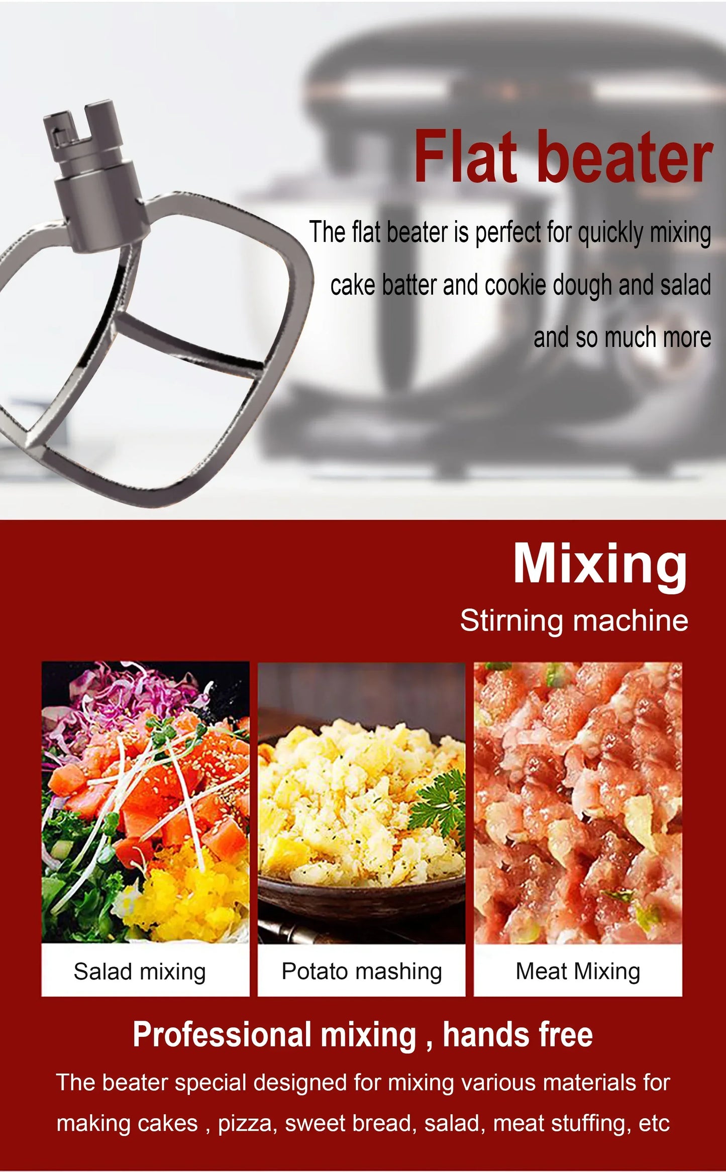 Stand Mixer Professional Kitchen Aid Food Blender Cream Whisk Cake Dough Mixers With Bowl Metal Gear Chef Machine Charm Sonifer