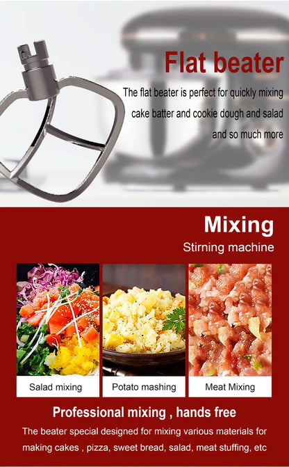 Stand Mixer Professional Kitchen Aid Food Blender Cream Whisk Cake Dough Mixers With Bowl Metal Gear Chef Machine Charm Sonifer