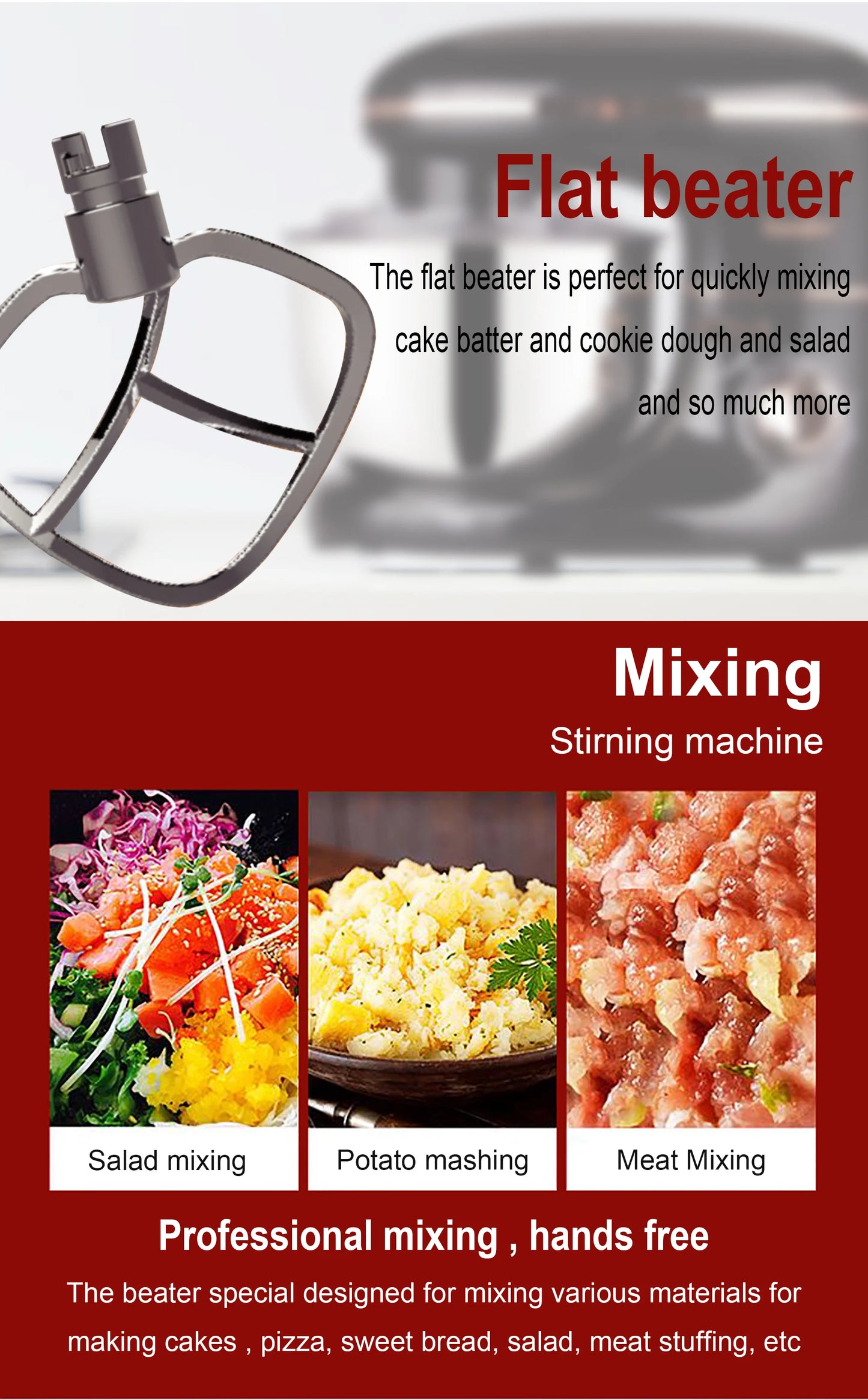 Stand Mixer Professional Kitchen Aid Food Blender Cream Whisk Cake Dough Mixers With Bowl Metal Gear Chef Machine Charm Sonifer