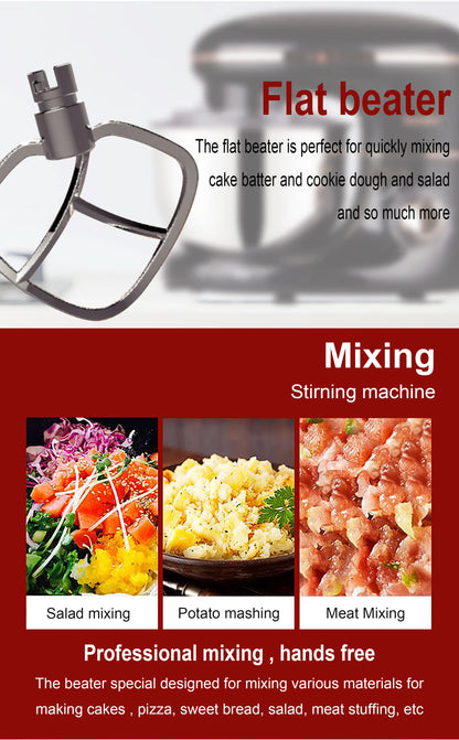 Stand Mixer Professional Kitchen Aid Food Blender Cream Whisk Cake Dough Mixers With Bowl Metal Gear Chef Machine Charm Sonifer