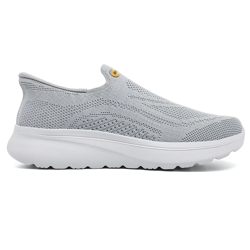 Men Women Slip on Walking Shoes Breathable Mesh Knit Loafers Lightweight Non Slip Comfort Casual Sports Sneakers Walking