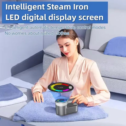 Intelligent Steam Ironing Machine Portable Travel Steamers for Clothes LCD Diplay Screenc Mini Handheld Garment Iron Steamer