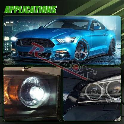 H4 H7 Bi LED Projector Lens 2.5 Inch LED Lights for H4 H7 9005 HB3 9006 HB4 Car Headlight Bulb Hi/Low Beam Retrofit Car Styling