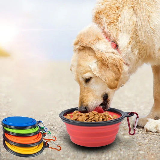 350ml Collapsible Dog Pet Folding Silicone Bowl Outdoor Travel Portable Puppy Food Container Feeder Dish Bowl Pet supplies by PDG ibma