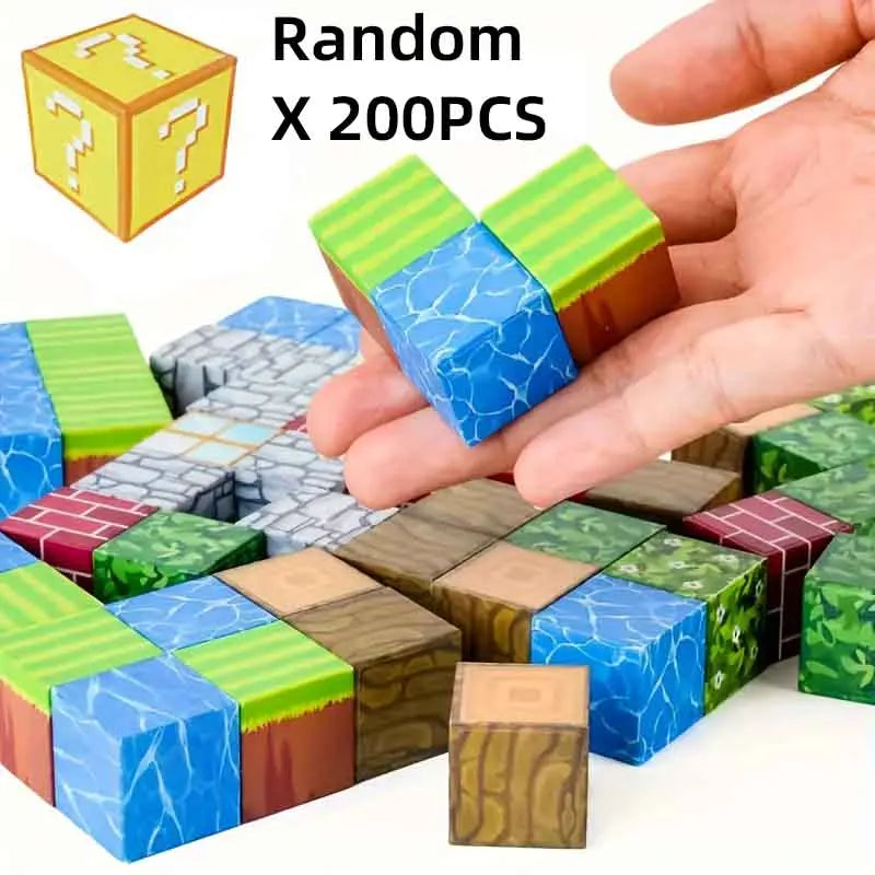 Creative Magnetic Building Block Bricks My Famous Scene World Architectural Set DIY Model Kids Toy Christmas Gifts for Boy Girls